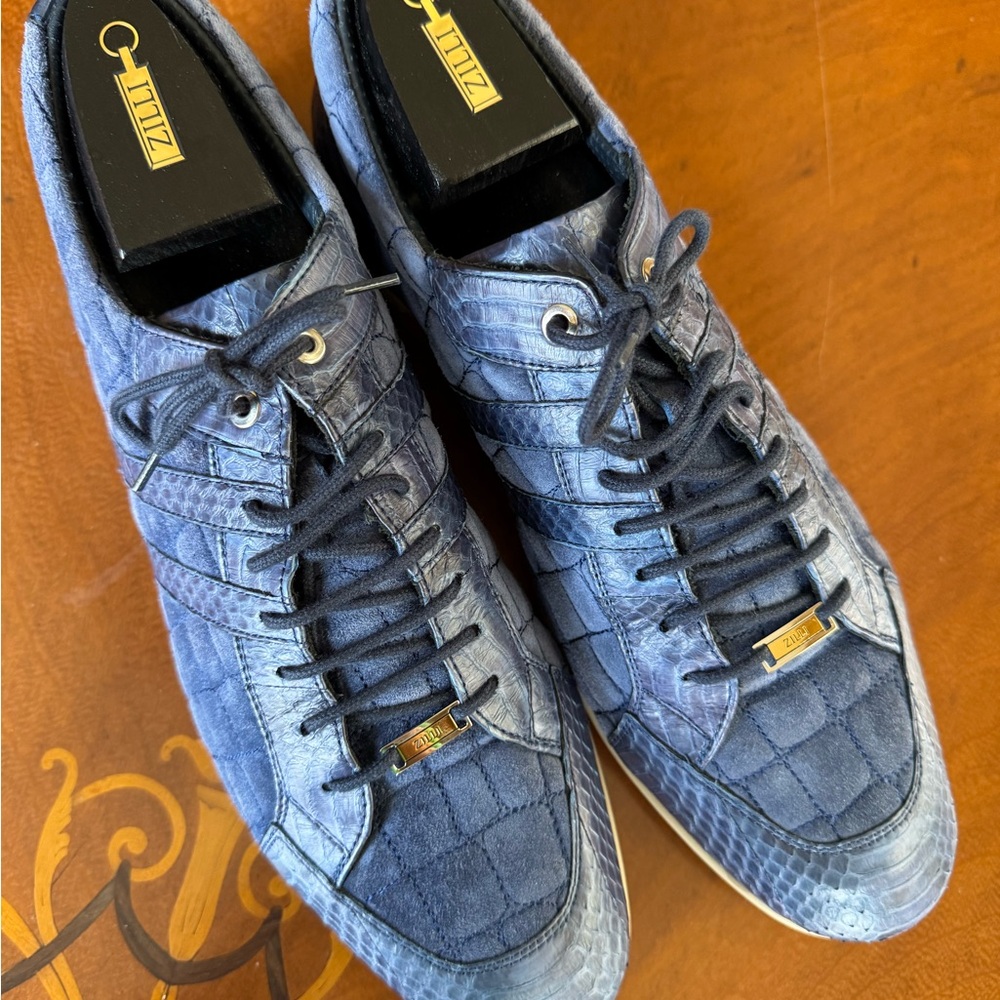 Blue Python Zilli Men's Sneakers